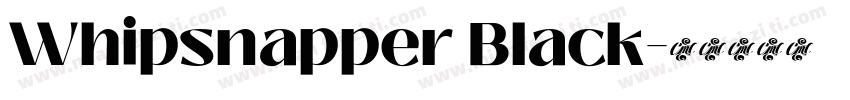 Whipsnapper Black字体转换